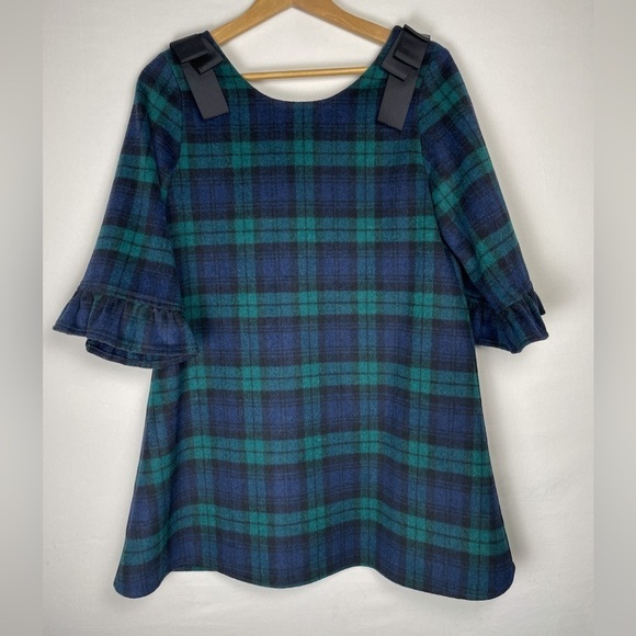 Honey Salon by Foppish Plaid mini dress with bow's on top of shoulder size. xs/s - Picture 13 of 13